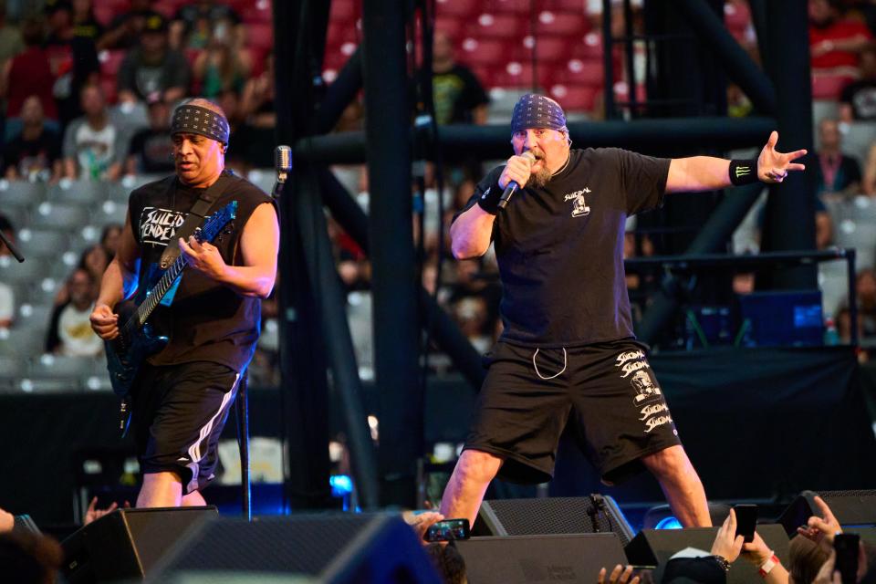 Suicidal Tendencies kicks off the second night of Metallica’s M72 World Tour at State Farm Stadium in Glendale on Sept. 9, 2023.