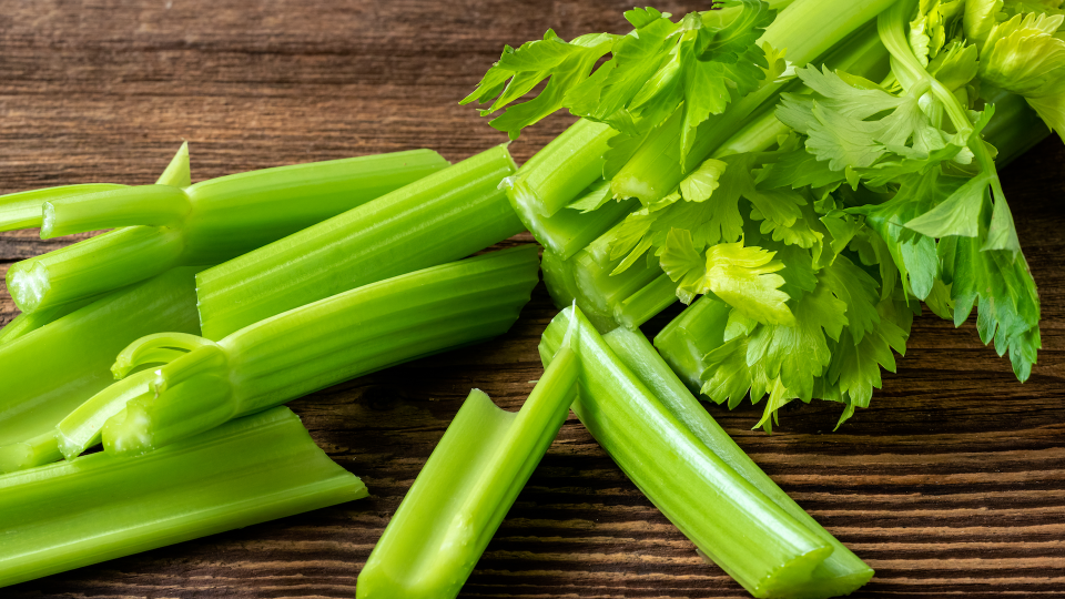 <p> If you're looking for a hydrating crudité to go with your dip, then you can't go wrong with celery. The vegetable is around 95 per cent water, also making it a very low-calorie snack. What's more, it is very high in potassium, which <a href="https://pubmed.ncbi.nlm.nih.gov/18724413/" rel="nofollow noopener" target="_blank" data-ylk="slk:research;elm:context_link;itc:0;sec:content-canvas" class="link ">research</a> has shown to have blood pressure-lowering effects and is associated with a reduced risk of cardiovascular disease. </p>