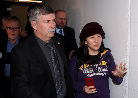 FILE PHOTO: Huawei's Financial Chief Meng Wanzhou arrives at the B.C. Supreme Court in Vancouver, British Columbia, Canada, March 6, 2019. REUTERS/Ben Nelms/File Photo