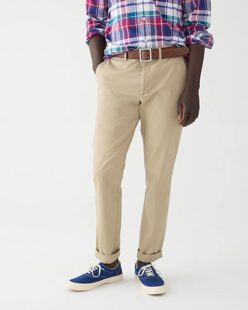 <p><a href="https://go.redirectingat.com?id=74968X1596630&url=https%3A%2F%2Fwww.jcrew.com%2Fm%2Fmens%2Fcategories%2Fclothing%2Fpants-and-chinos%2Fslim%2F484-slim-fit-stretch-chino-pant%2FMP714%3Ffit%3DAthletic%2BTapered%26color_name%3Dkhaki%26colorProductCode%3DAV209&sref=https%3A%2F%2Fwww.menshealth.com%2Fstyle%2Fg39423120%2Fbest-khaki-pants-for-men%2F" rel="nofollow noopener" target="_blank" data-ylk="slk:Shop Now;elm:context_link;itc:0;sec:content-canvas" class="link ">Shop Now</a></p><p>Stretch Chino Pant</p><p>$89.50</p><p>J.Crew</p>