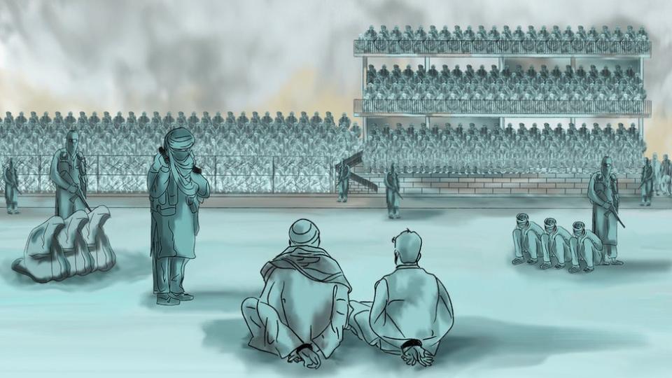 插畫：阿富汗公開執行體罰場面
