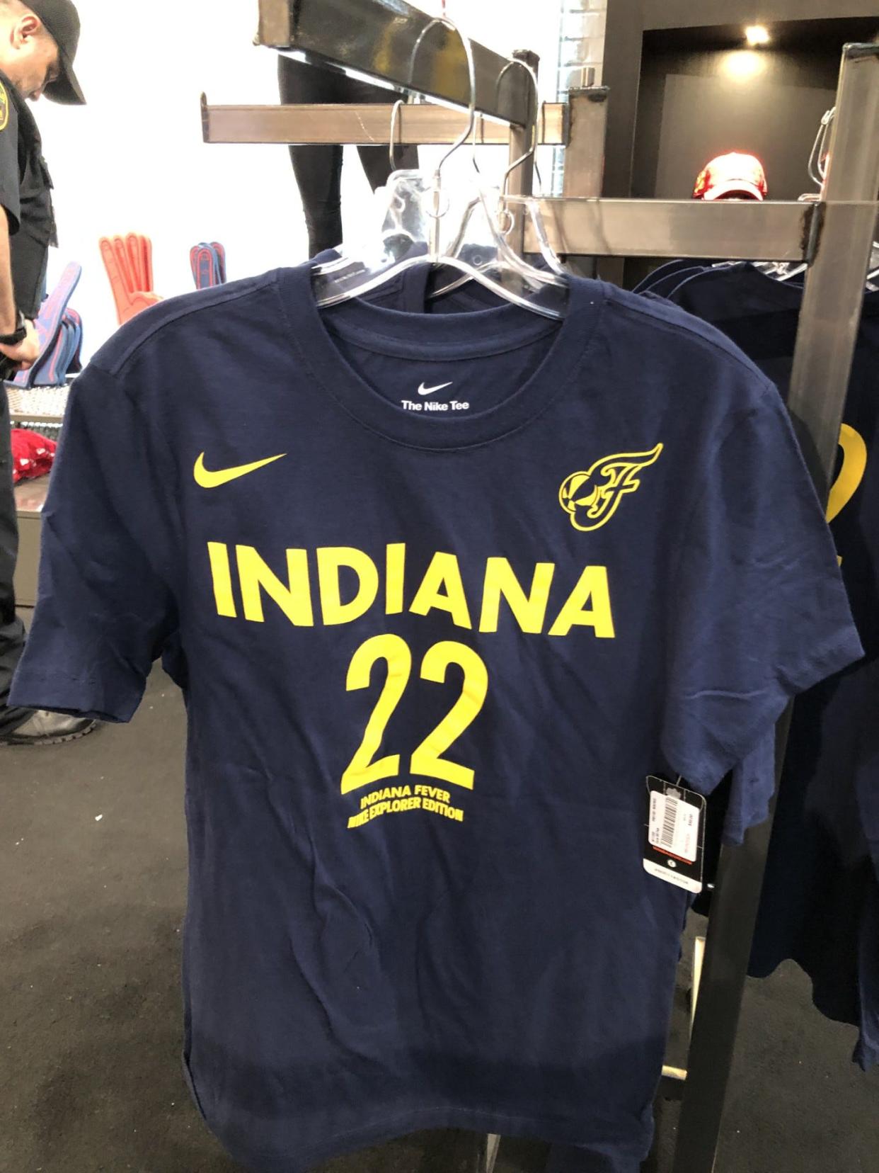 The Indiana Fever #22 Caitlin Clark Explorer Name and Number shirt was made available April 15, 2024.