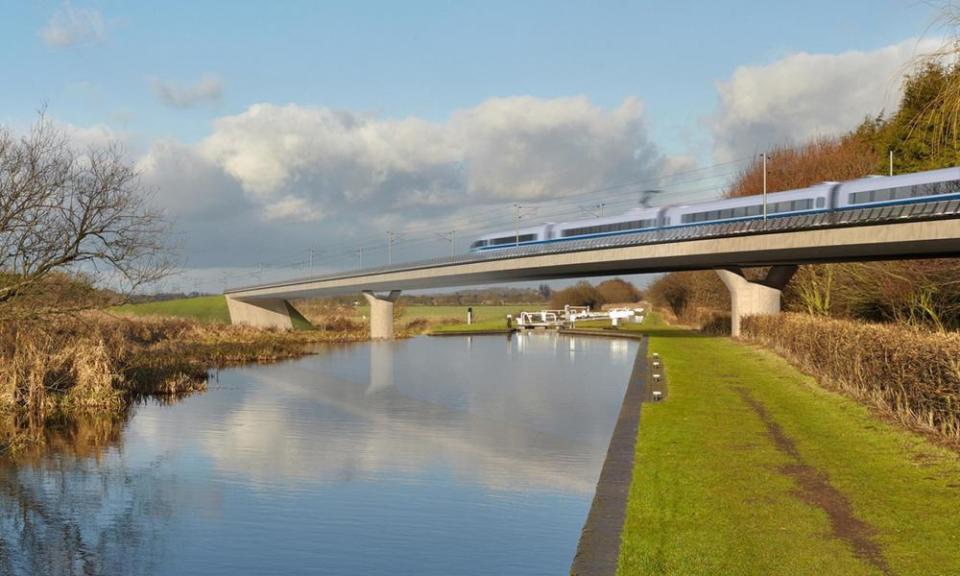 Artist's image of HS2 rail project