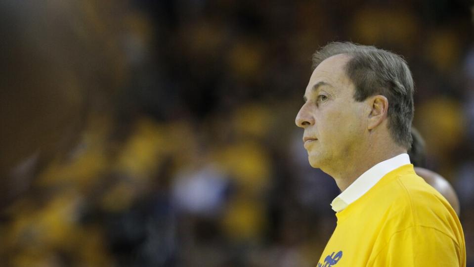 The Golden State Warriors' majority owner Joe Lacob watches the fourth quarter during Game 7 of the NBA Finals at Oracle Arena on Sunday, June 19, 2016 in Oakland, Calif