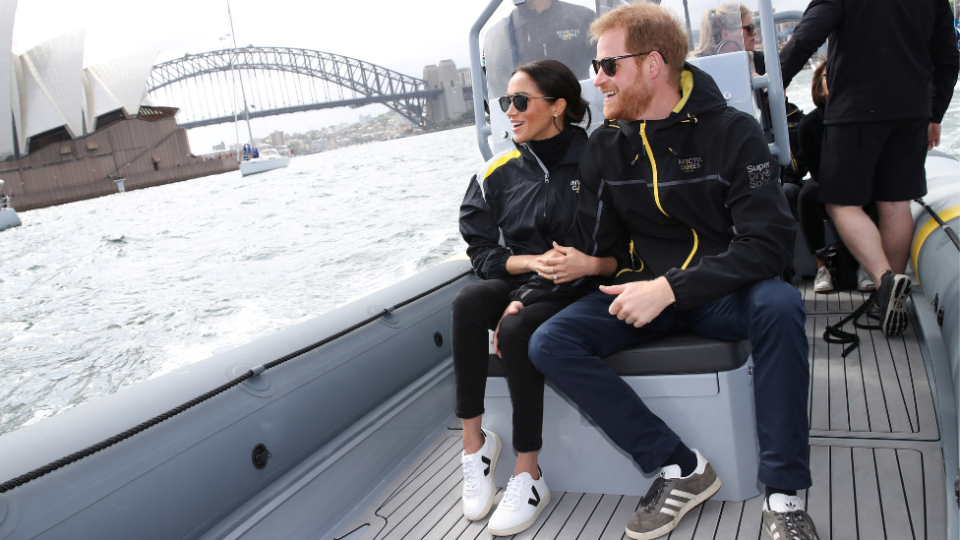 Meghan Markle wearing Veja sneakers in sydney