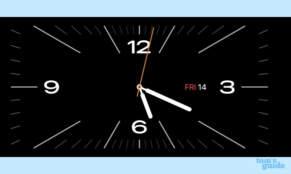 ios 17 standby mode analog clock
