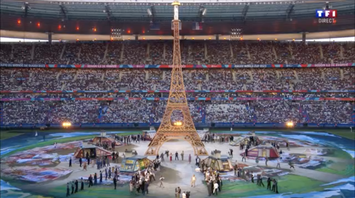 Les internautes démolissent la cérémonie d'ouverture de la Coupe du monde de rugby 2023.
Capture écran TF1