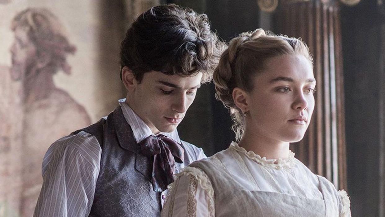  Timothee Chalamet and Florence Pugh in Little Women 