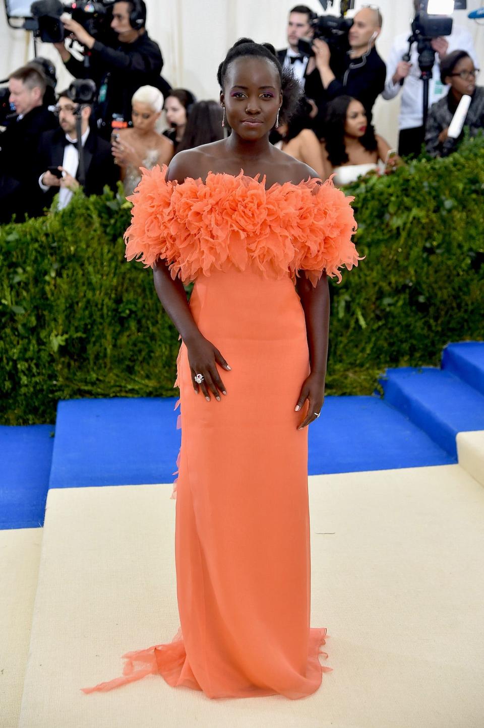 Lupita Nyong'o attends the 2017 Met Gala.