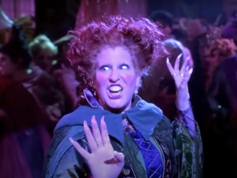 Bette Midler as a witch in "Hocus Pocus."