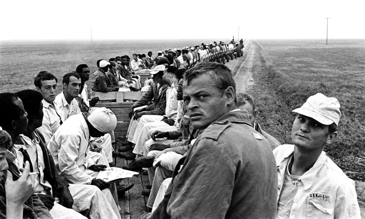 <span>Cummins state farm prison in Arkansas in 1975. Prisoners were paid $5 for blood which was then sold to pharmaceutical firms.</span><span>Photograph: Bruce Jackson/AP</span>