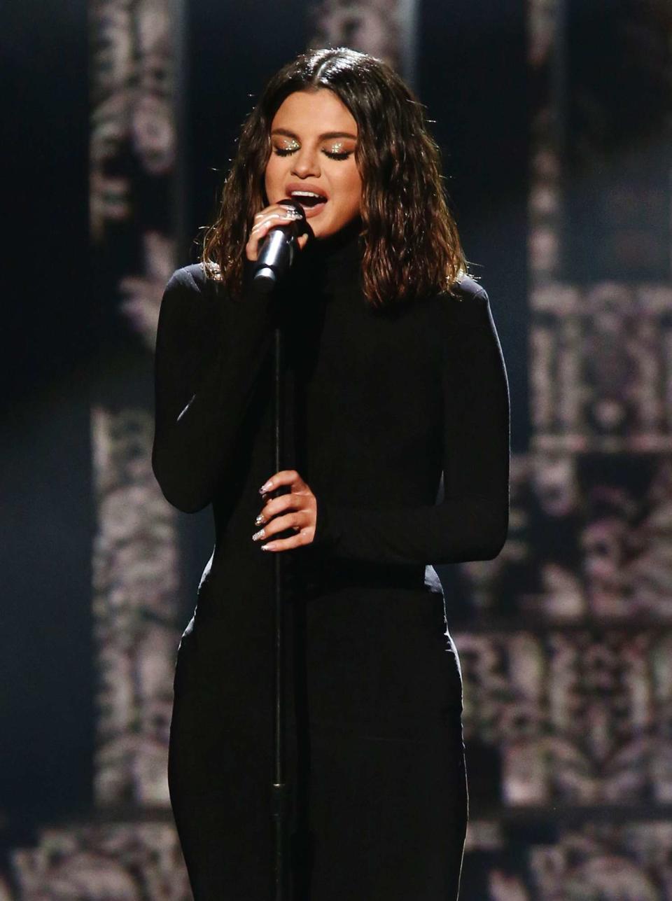 Selena Gomez performs onstage during the 2019 American Music Awards at Microsoft Theater on November 24, 2019 in Los Angeles, California