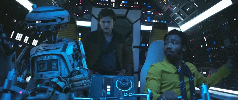 Donald Glover and Alden Ehrenreich in Solo: A Star Wars Story