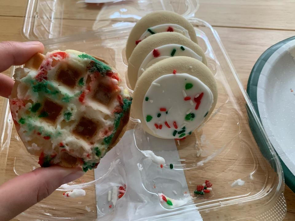 waffle maker cookie hack