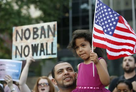 People protest against U.S. President Donald Trump's immigration policies in New York City, U.S., June 26, 2018. REUTERS/Brendan Mcdermid