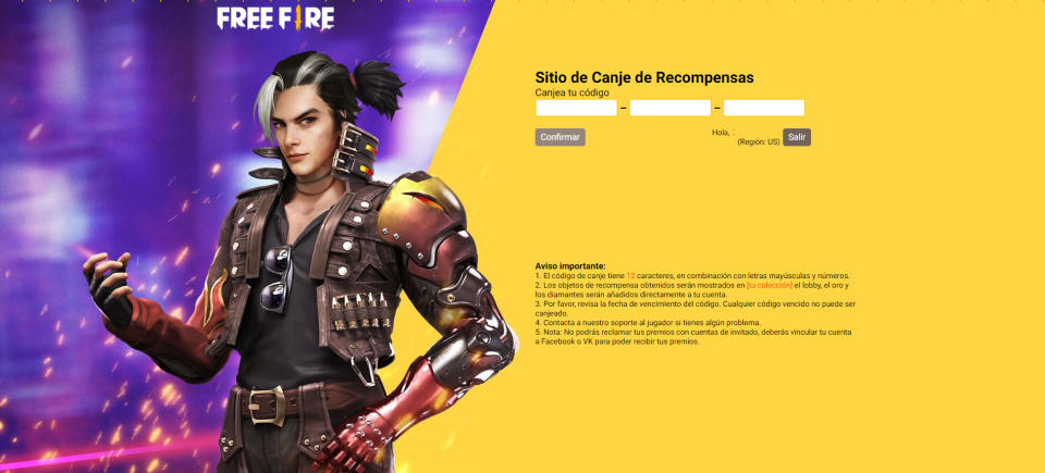 Aquí puedes canjear los códigos de recompensas para <em>Free Fire</em>