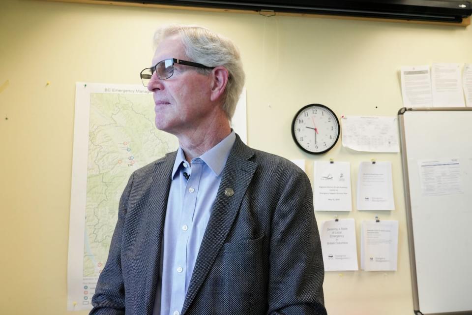 Don McCormick, the mayor of the town of Kimberley in BC's interior, stands inside an emergency operations centre in the nearby community of Cranbrook. Ottawa has warned this summer could be even worse than last year's record-breaking wildfire season.