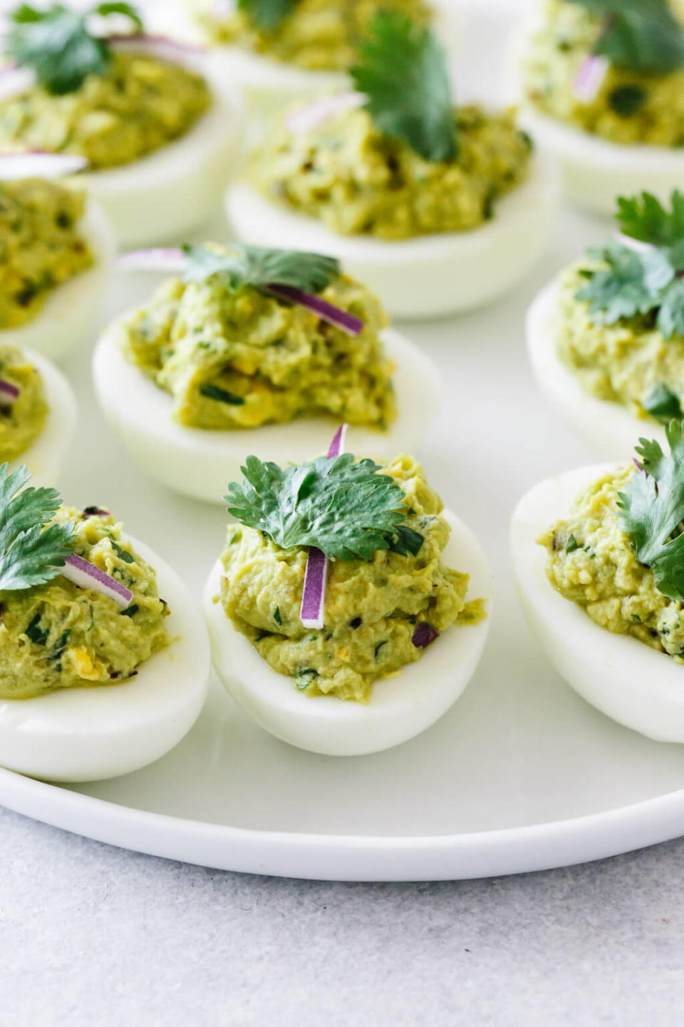 Guacamole deviled eggs.