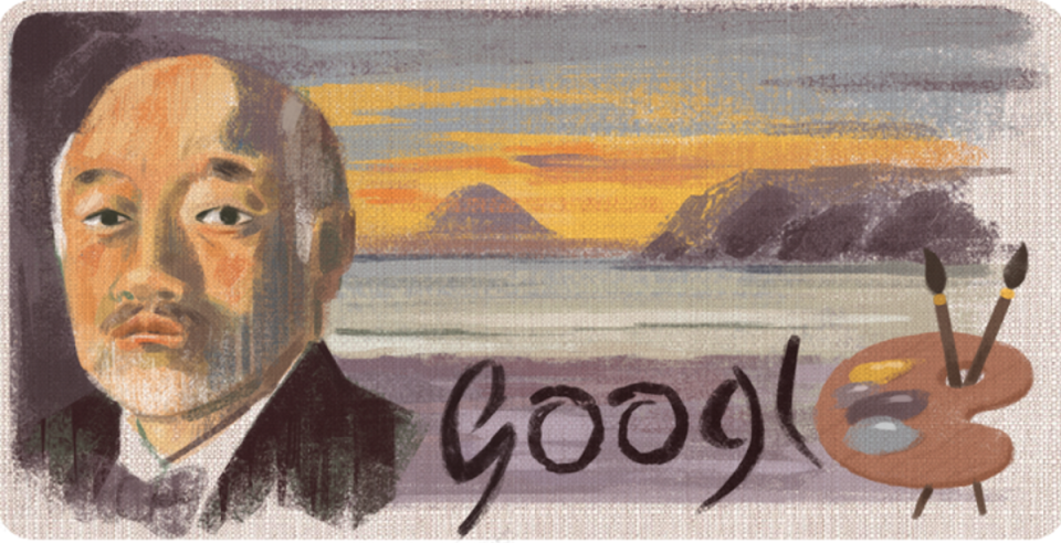 Google Doodle of Japanese painter Kuroda Seiki (Google)