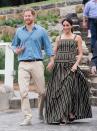 <p>The mother-to-be wore a dress by <a href="http://www.martingrantparis.com/en/women/collection/RESORT-2019-WOMEN/19" rel="nofollow noopener" target="_blank" data-ylk="slk:Martin Grant;elm:context_link;itc:0;sec:content-canvas" class="link ">Martin Grant</a> with <a href="https://www.net-a-porter.com/gb/en/product/1035915/Castaner/carina-canvas-wedge-espadrilles" rel="nofollow noopener" target="_blank" data-ylk="slk:chic, black espadrilles;elm:context_link;itc:0;sec:content-canvas" class="link ">chic, black espadrilles</a>.</p>