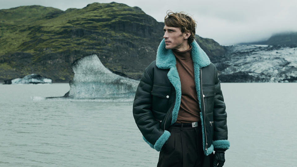 September Fashion Story for Robb Report Shearling Jacket