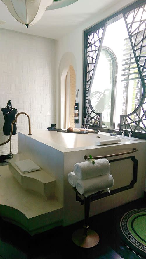 The hotel's bathrooms are absolutely breathtaking. Photo: Jody Phan