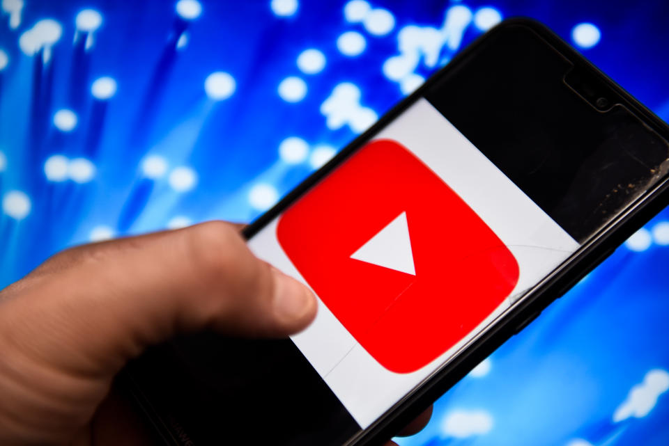 PORTUGAL - 2019/03/12: Youtube logo is seen on an android mobile phone. (Photo by Omar Marques/SOPA Images/LightRocket via Getty Images)