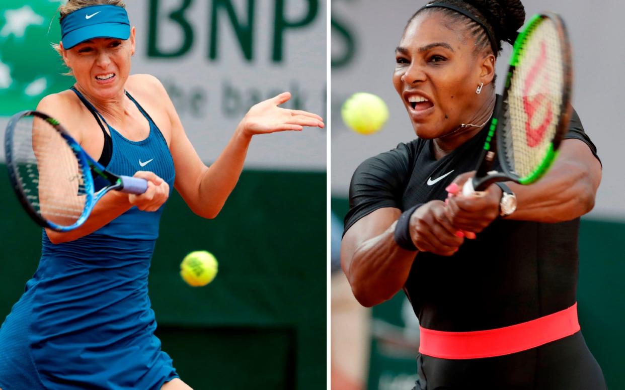 Maria Sharapova has departed with a career grand slam while Serena Williams is still chasing major No 24 - AFP