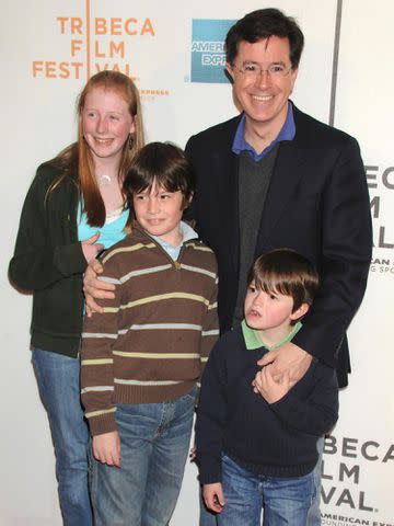 <p>Stan Seymour/Shutterstock</p> Madeline Colbert, Peter Colbert, Stephen Colbert and John Colbert at the 'Speed Racer' Film premiere during the 7th Annual Tribeca Film Festival on May 3, 2008.
