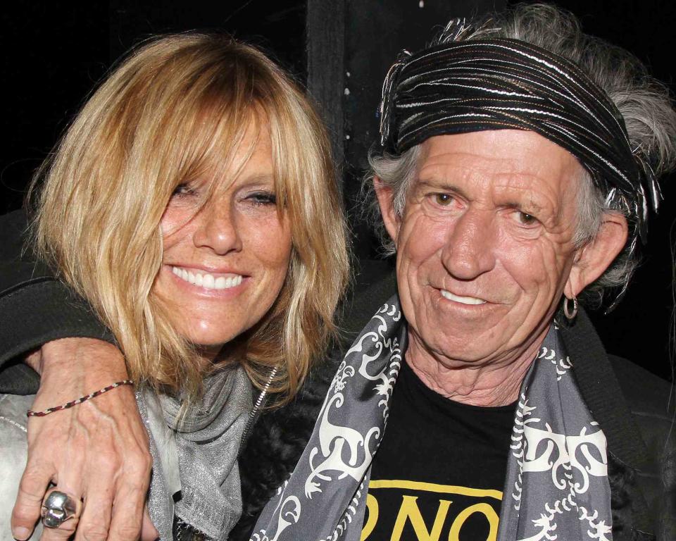 Bruce Glikas/FilmMagic Keith Richards and his wife Patti Hansen pose backstage at the hit musical 