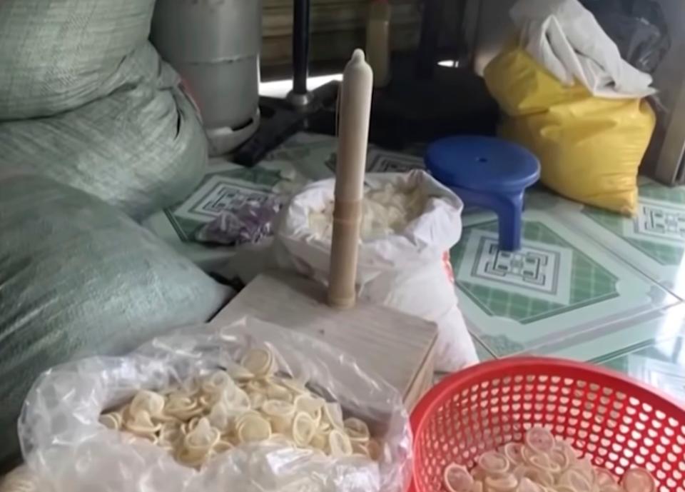 Thousands of condoms have been confiscated from a warehouse near Ho Chi Minh City (AP)