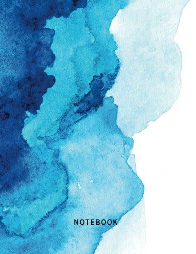 23) Blue Ocean Watercolor Lined Journal