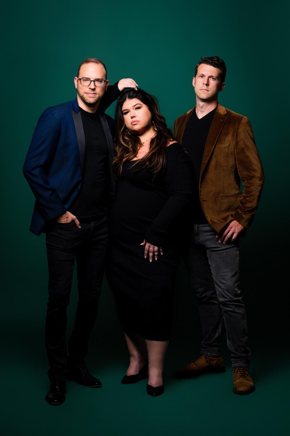 From left, pianist Ronny Michael Greenberg, Lenawee County-born opera singer Leah Crocetto and bass-baritone Christian Pursell are the trio Momenti. They are releasing their debut album Feb. 10.