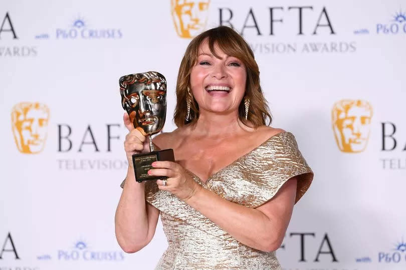 Lorraine Kelly with her award at the Bafta Television Awards -Credit:Getty Images