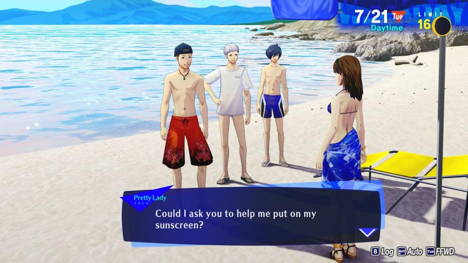 persona 3 reload beach scene