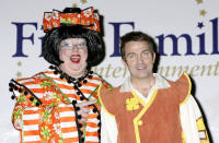 Eric Potts (left) and Bradley Walsh during a photocall to launch First Family Entertainment's, The National Launch for this year's pantomimes at The O2 Centre in Finchley in London. (Photo by PA Images via Getty Images)