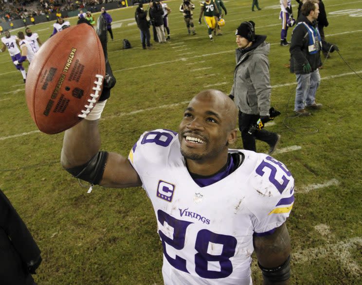 Adrian Peterson hopes to cap a great career with a Super Bowl (AP)