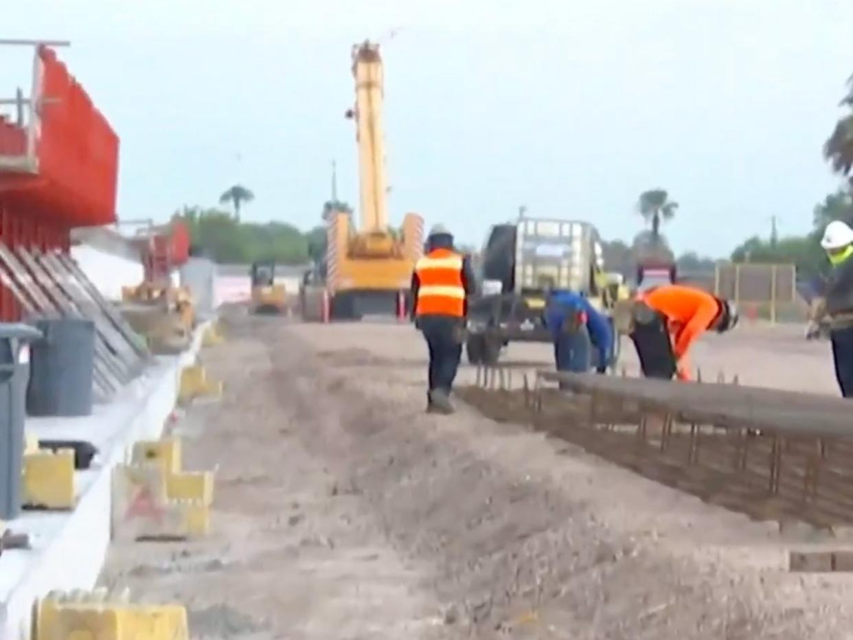 <p>The US Army Corps of Engineers is rushing to close gaps in levees excavated from Trump’s border wall. </p> (NBC News)