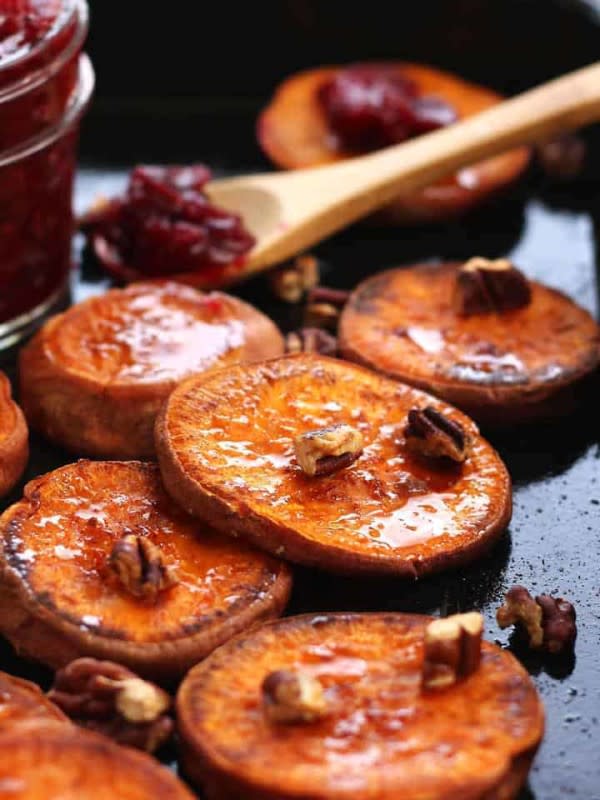 <p>Toaster Oven Love</p><p>Roasted sweet potato rounds are perfect for the holidays or anytime you need an easy snack, side dish, or appetizer.</p><p><strong>Get the recipe: <a href="https://toasterovenlove.com/addictive-roasted-sweet-potato-rounds/" rel="nofollow noopener" target="_blank" data-ylk="slk:Roasted Sweet Potato Rounds;elm:context_link;itc:0;sec:content-canvas" class="link rapid-noclick-resp">Roasted Sweet Potato Rounds</a></strong></p>