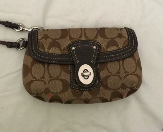 A monogrammed Coach bag from the 2000s 