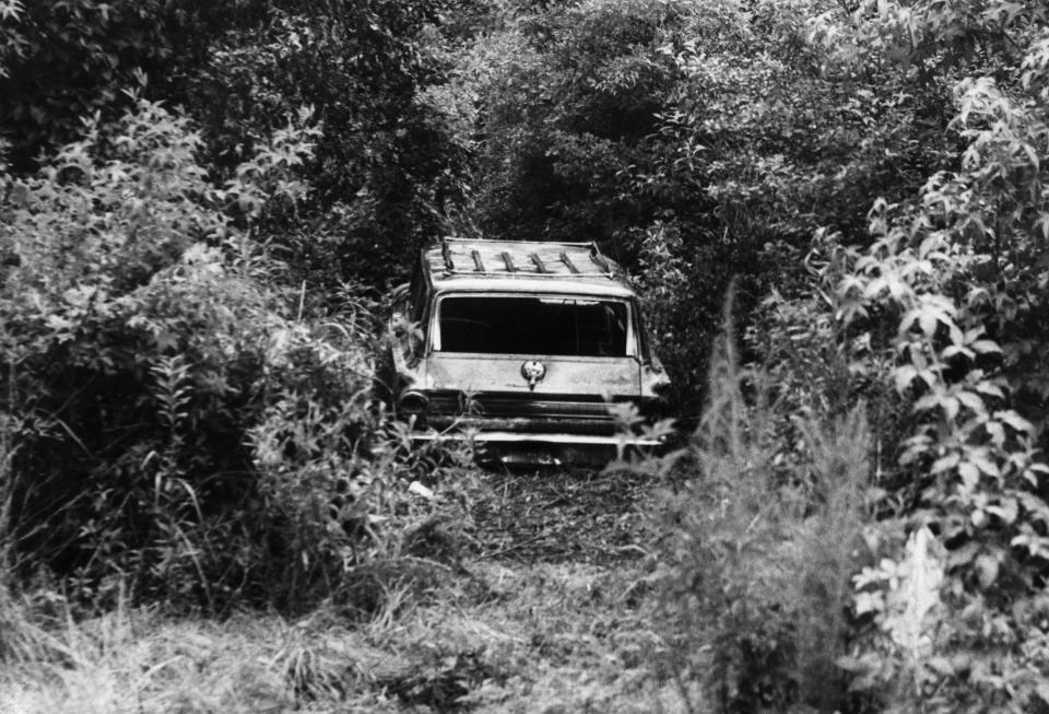 The FBI discovered the burned station wagon belonging to the three civil rights workers.