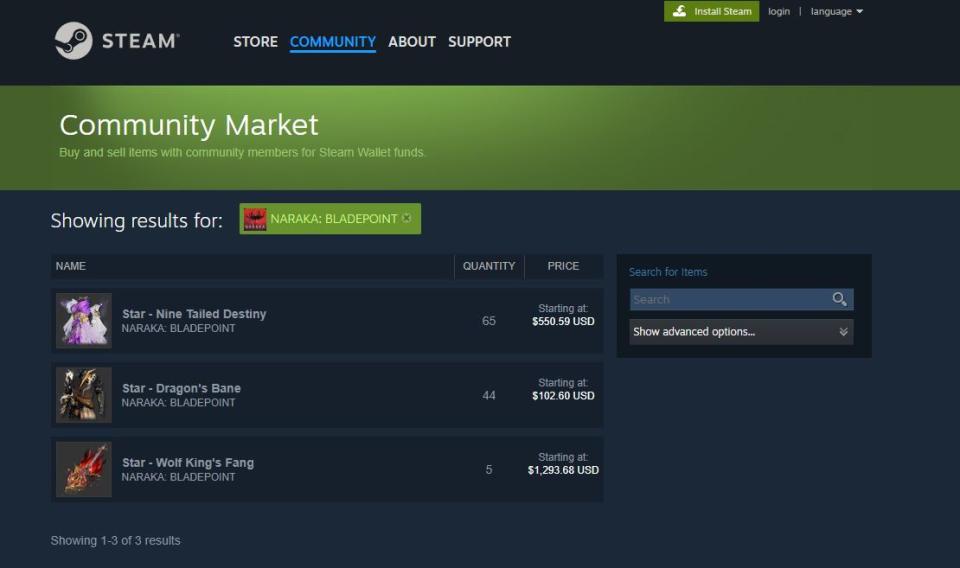 Hay objetos realmente costosos en el mercado de Steam