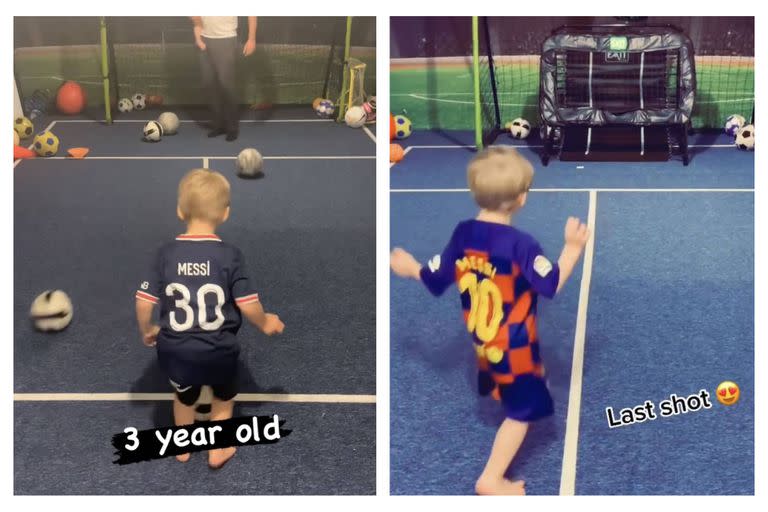 El pequeño la rompe con la pelota y es un gran admirador de Lionel Messi