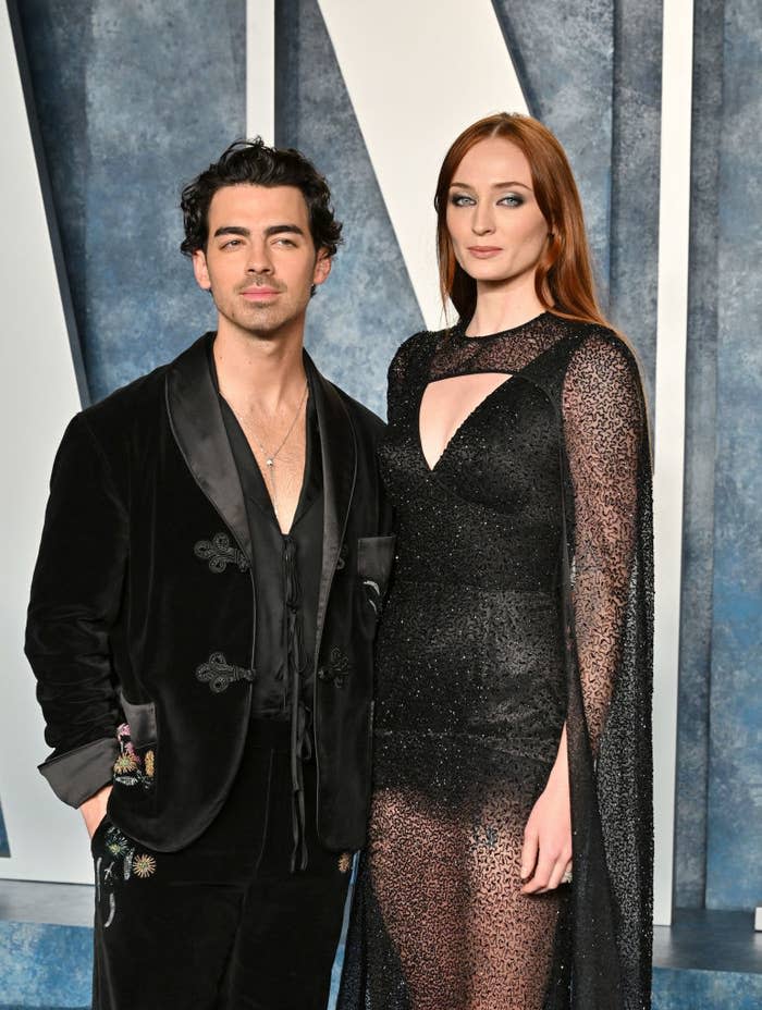 Closeup of Joe Jonas and Sophie Turner