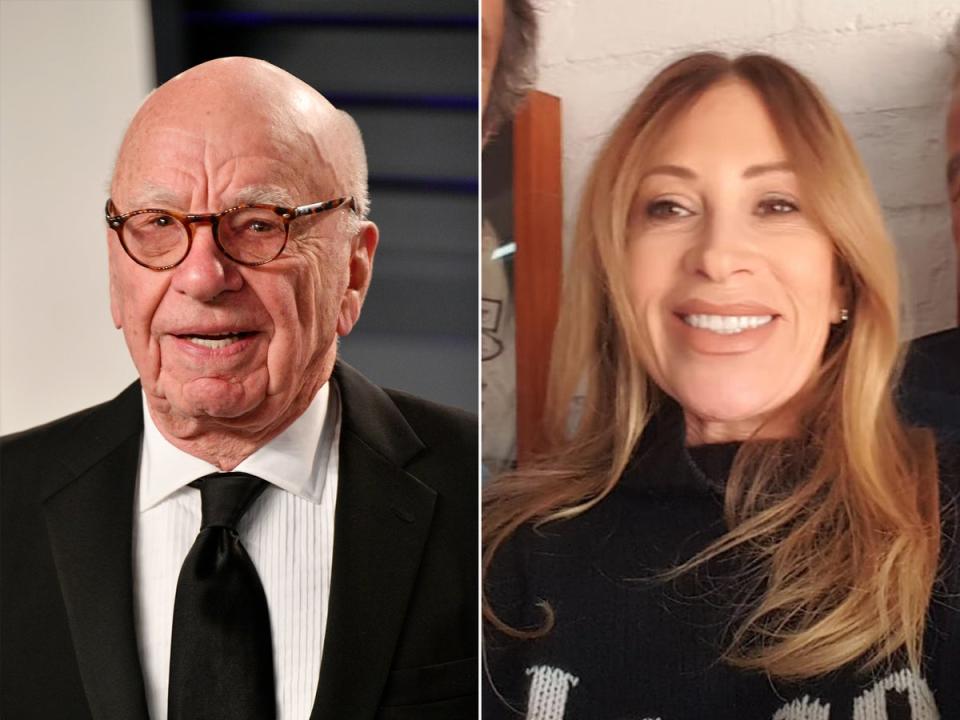 Rupert Murdoch and girlfriend Ann Lesley Smith (Getty/Ann Lesley Live/Facebook)