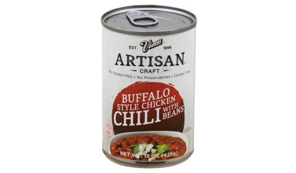 Can of Arisan Craft Buffalo Style Chicken Chili with beans. 