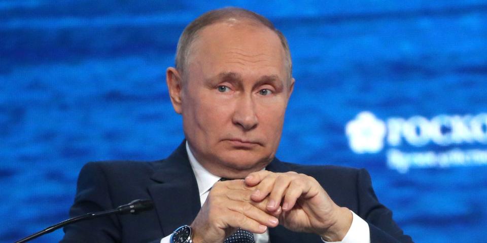 ussian President Vladimir Putin attends the plenary session of the Eastern Economic Forum, on September 7, 2022 in Vladivostok, Russia.