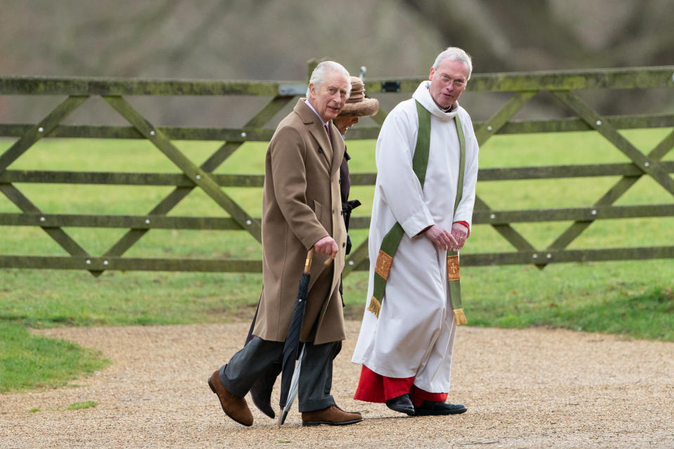 King Charles III has been diagnosed with cancer. (Getty)