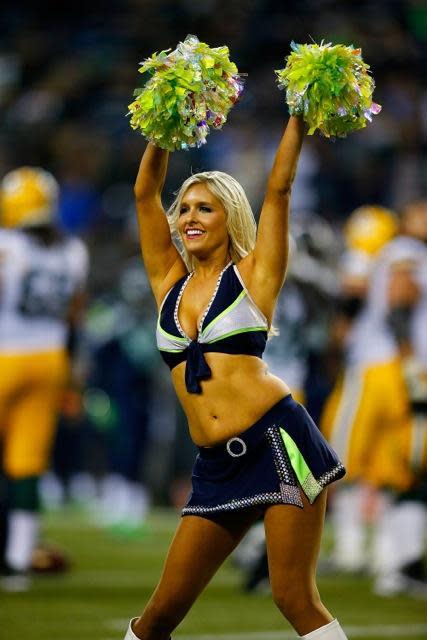 Seattle Seahawks Cheerleaders  Cheerleading outfits, Hottest nfl