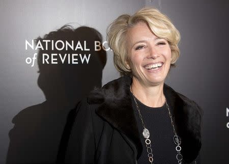 Actress Emma Thompson arrives for the National Board of Review Awards in New York in this January 7, 2014 file photo. REUTERS/Carlo Allegri/Files